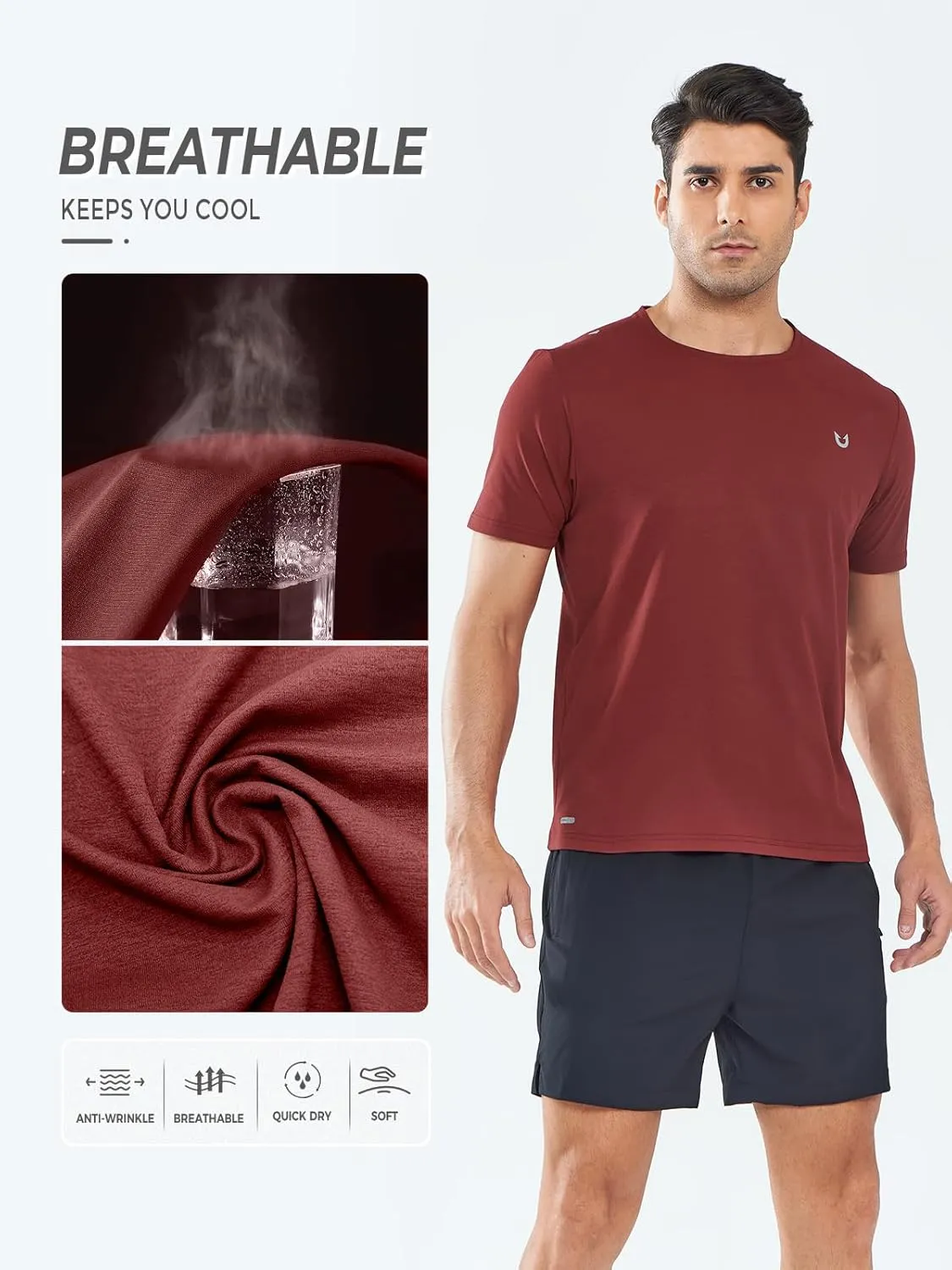 NORTHYARD Men's Workout Gym Shirts Quick Dry T-Shirts Running Athletic Short Sleeve Shirt for Men