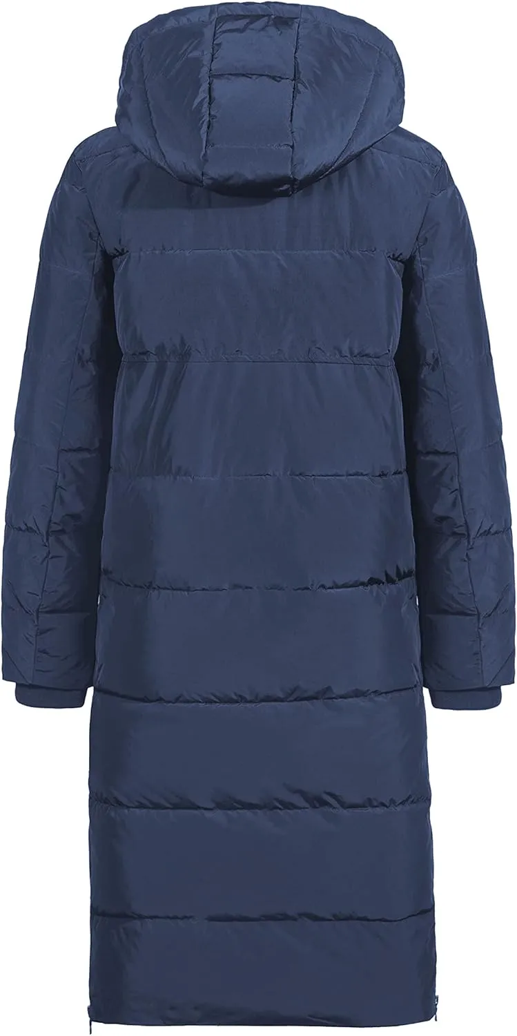 NUTEXROL Women's Winter Long Down Parka Jackets Warm Thickened Hooded Maxi Quilted Puffer Coat