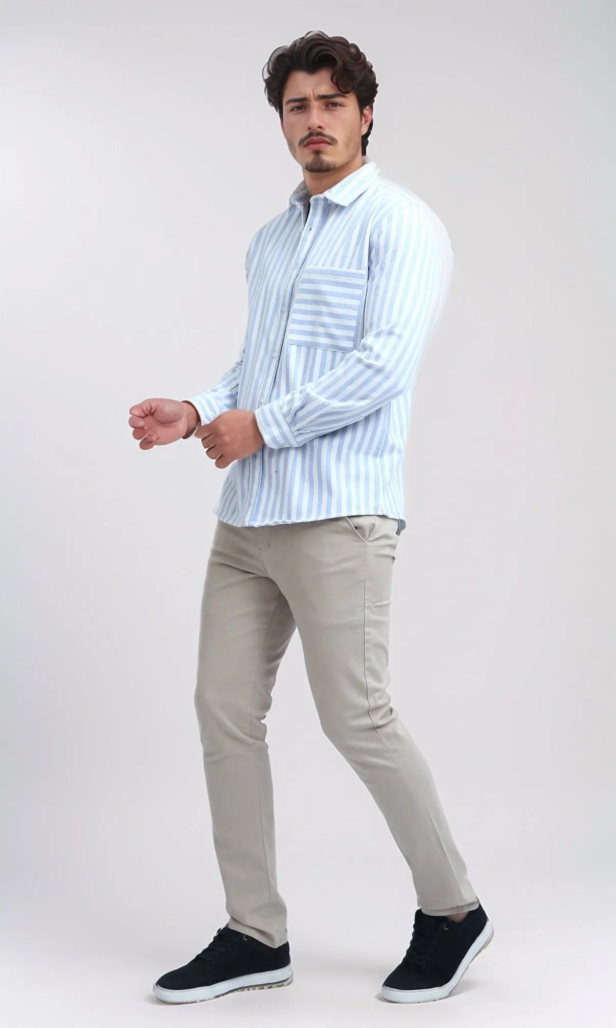O201043 Regular Fit Gabardine Pants - Beige
