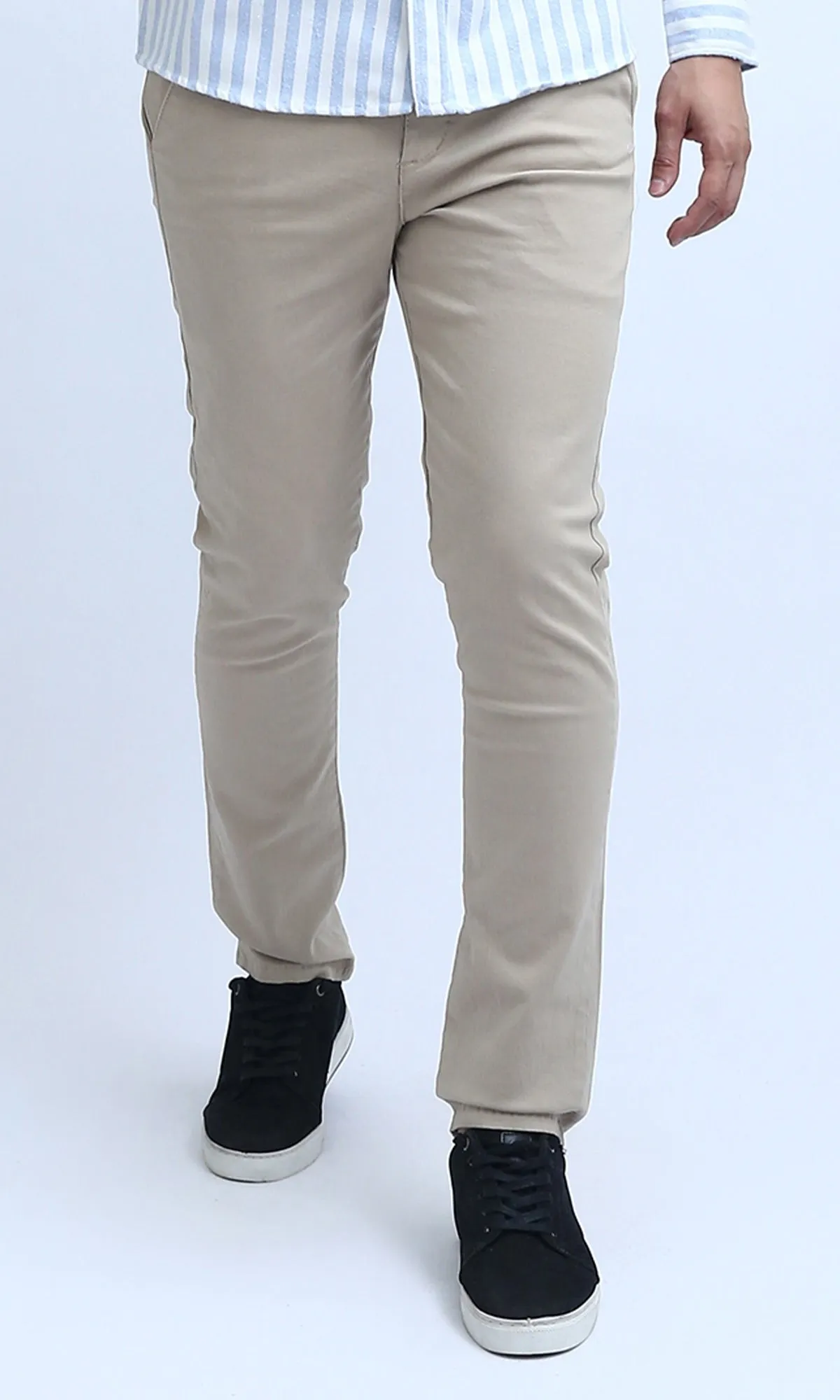 O201043 Regular Fit Gabardine Pants - Beige