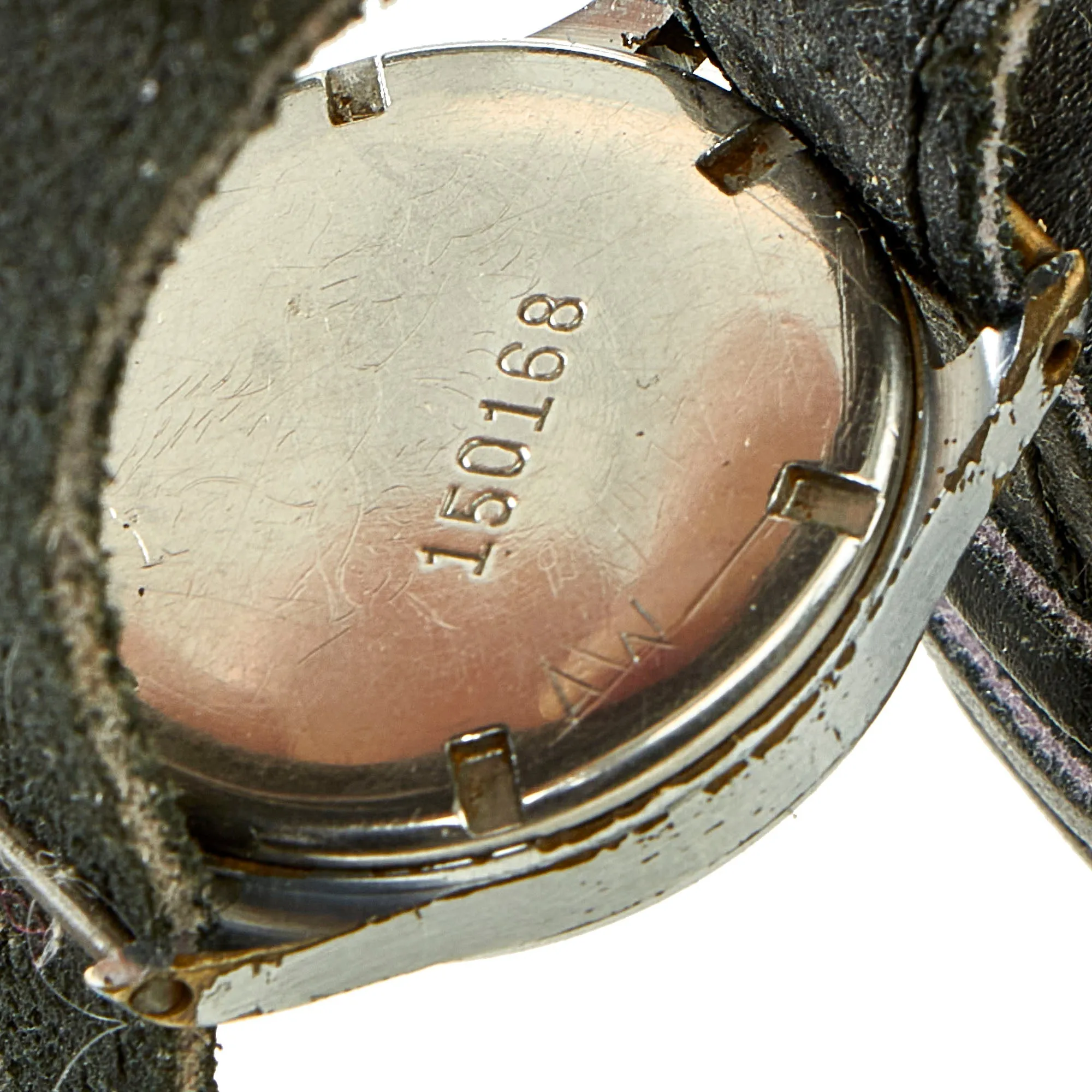 Original German WWII Kriegsmarine K.M. Wrist Watch by Festa With U-Boat U-847 Insignia Etched Into Case - Fully Functional