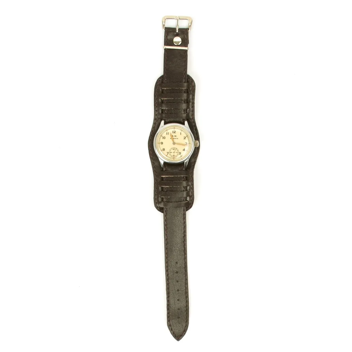 Original German WWII Kriegsmarine K.M. Wrist Watch by Siegerin - Fully Functional