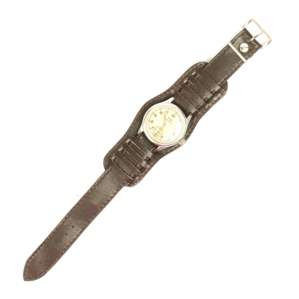 Original German WWII Kriegsmarine K.M. Wrist Watch by Siegerin - Fully Functional