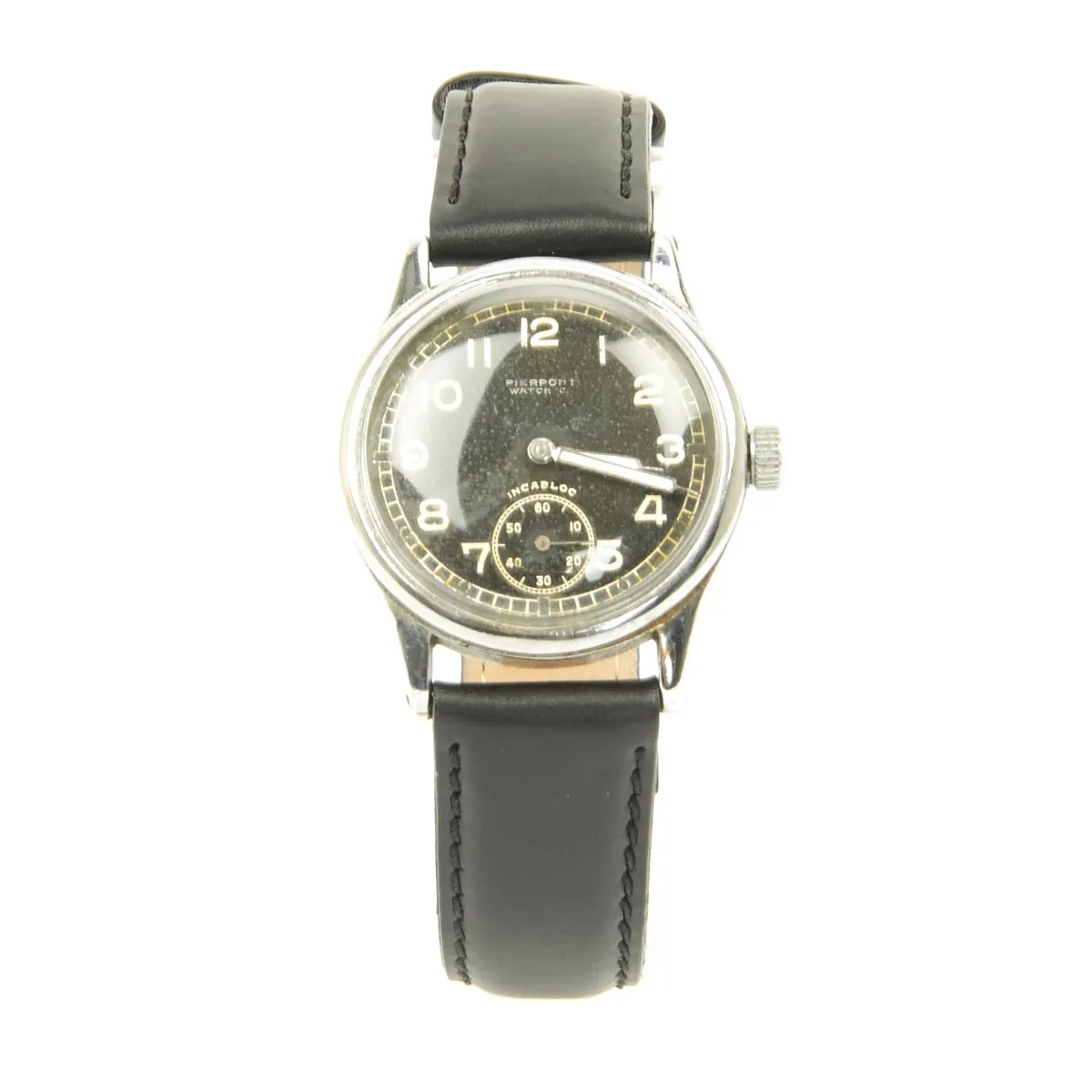 Original German WWII Wehrmacht D-H Watch - Pierpont INCABLOC - Fully Functional