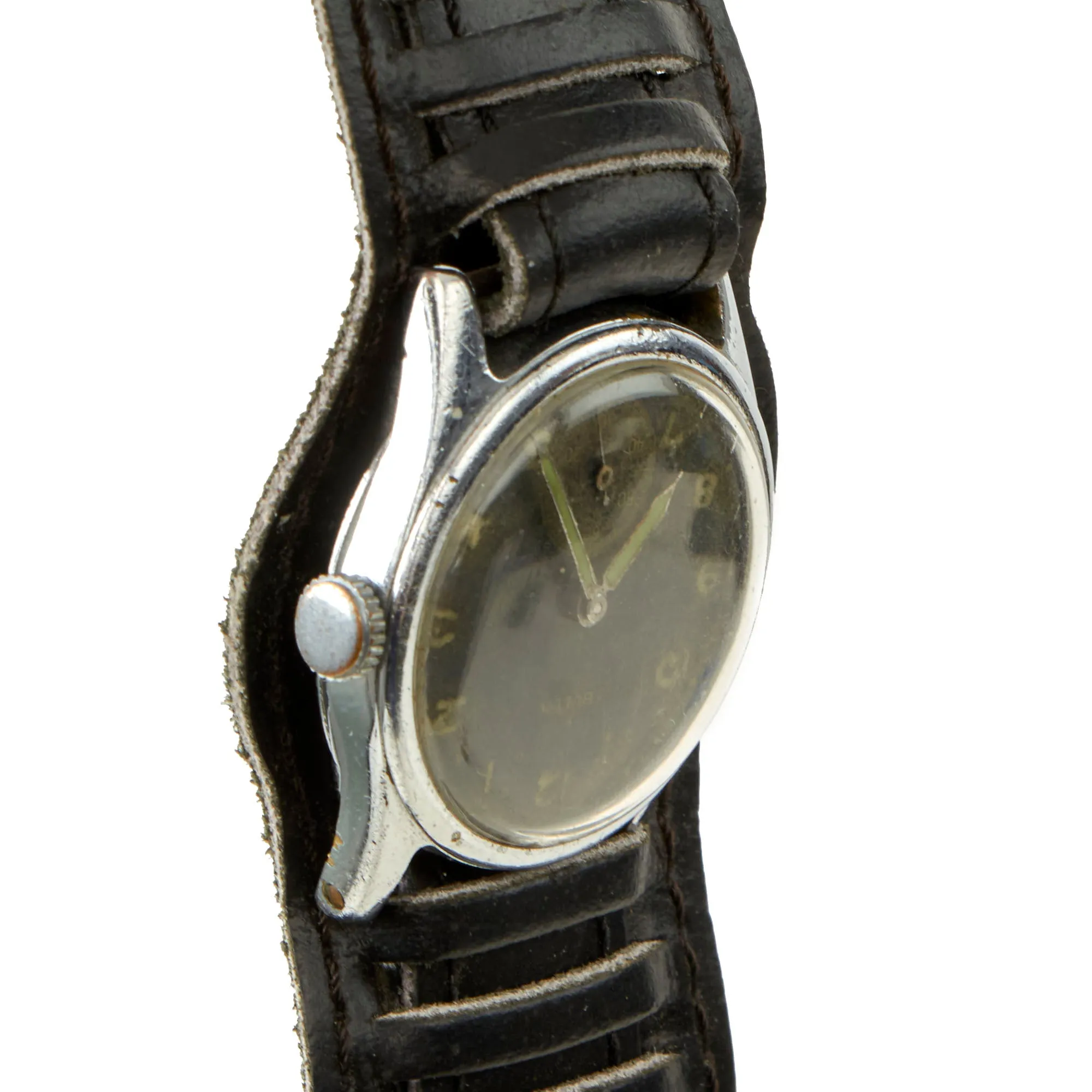 Original German WWII Wehrmacht Low Serial Number D-H Watch by Swiss Maker Bulla - Fully Functional