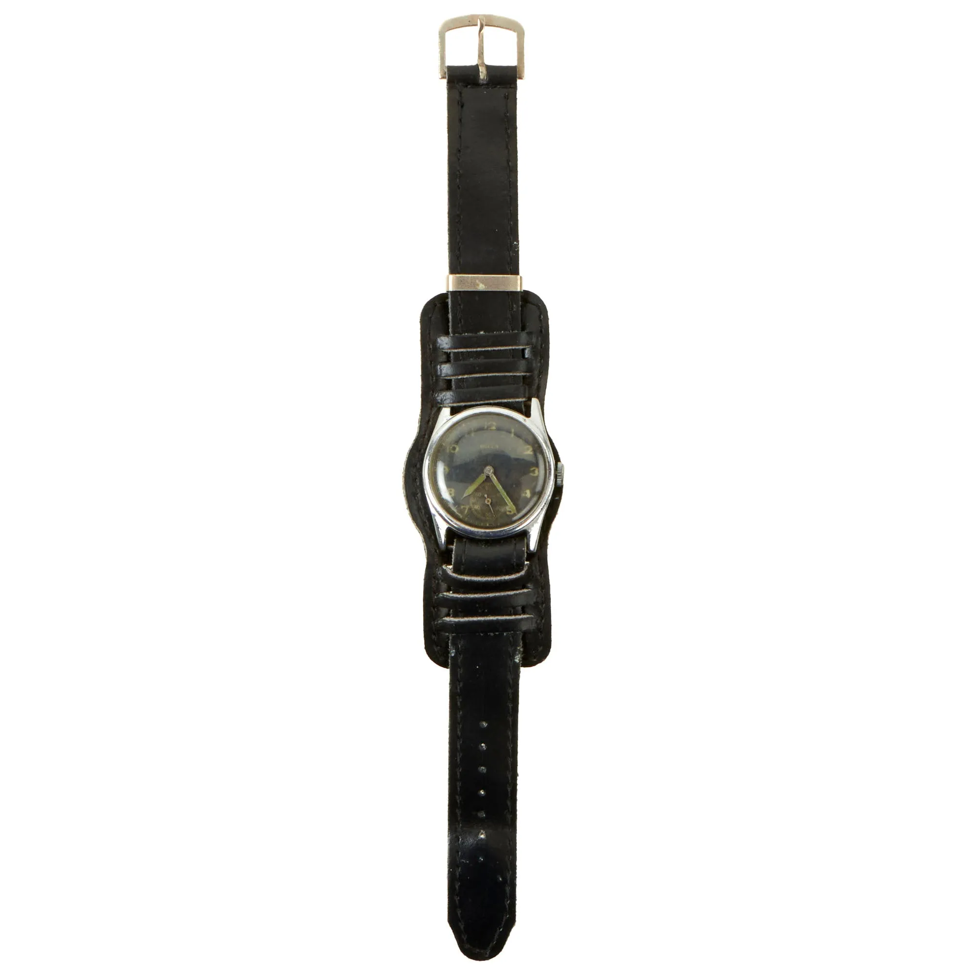Original German WWII Wehrmacht Low Serial Number D-H Watch by Swiss Maker Bulla - Fully Functional