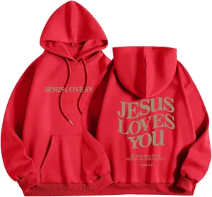 Oversized Hoodie for Women Thankful Grateful Blessed Christian Hooded Hoodies Causal Sweatshirts with Pocket Pullover