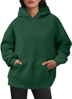 Oversized Hoodies for Women Cute Fleece Hooded Sweatshirt Pullover Long Sleeve Fall Preppy Sweatshirts with Pockets