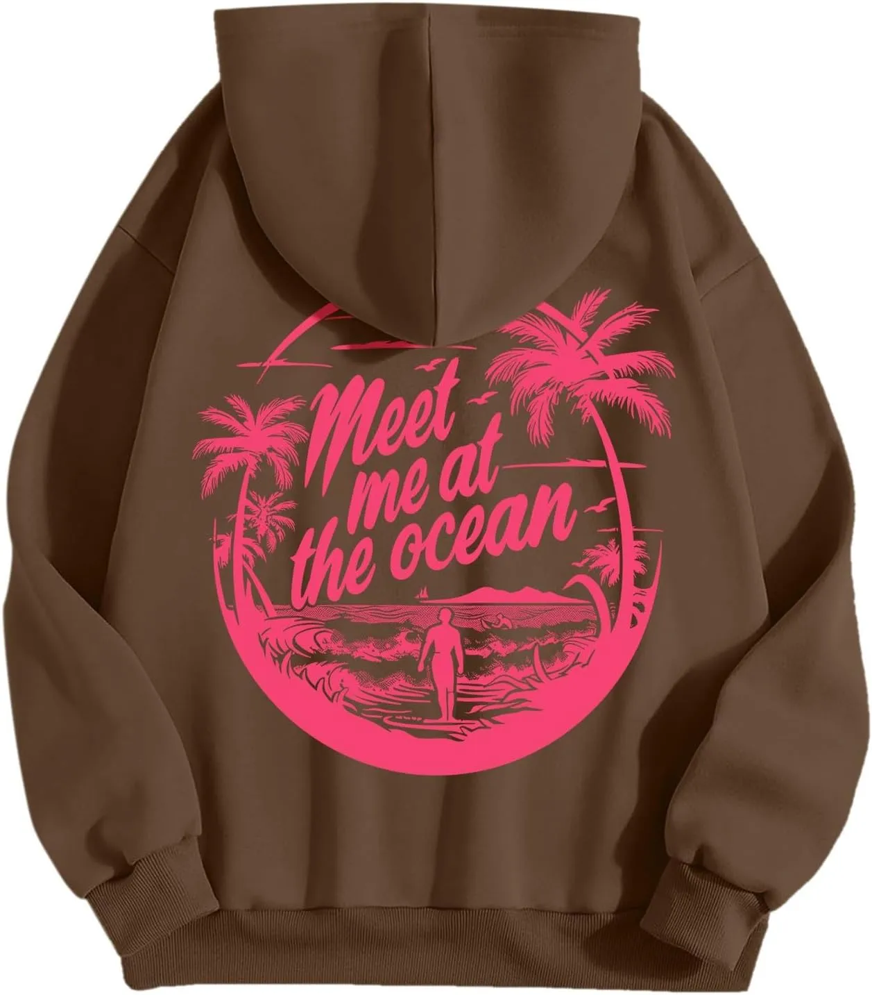 Oversized Hoodies for Women, Teen Girls Preppy Sweatshirt Long Sleeve Y2K Graphic Tees with Pockets