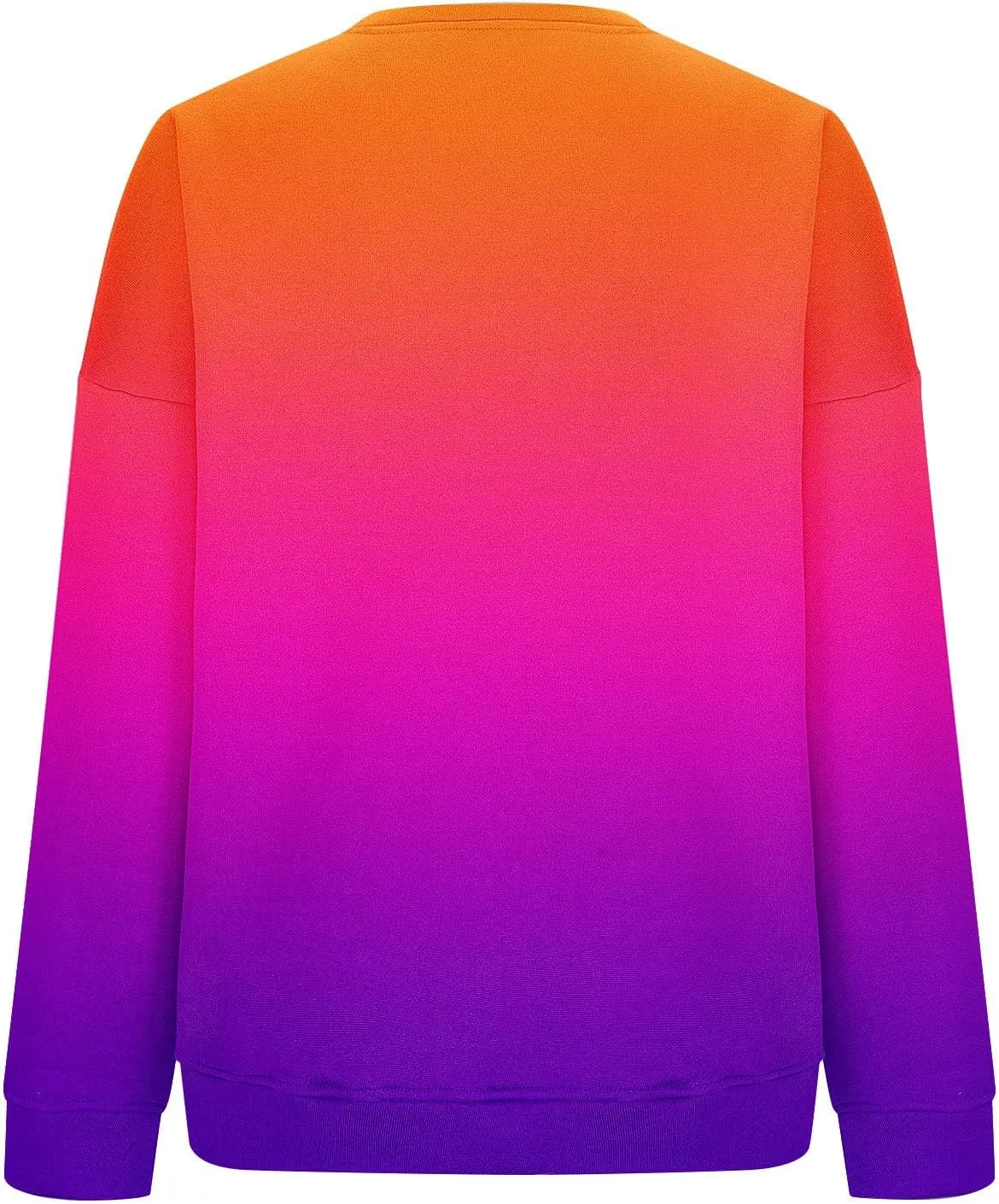 Oversized Long Sleeve Sweatshirts for Women Drop Shoulder Gradient Color Crewneck Pullover Tops Fall Fashion Clothes