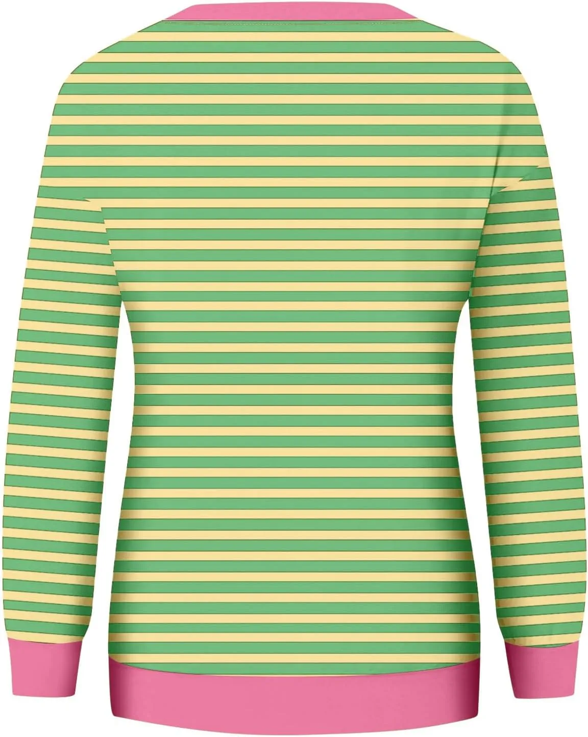 Oversized Sweatshirts for Women Loose Fit Long Sleeve Pullover Tops Striped No Hood Crewneck Casual Comfy Blouses
