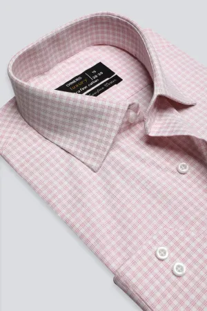 Pink Check Formal Shirt