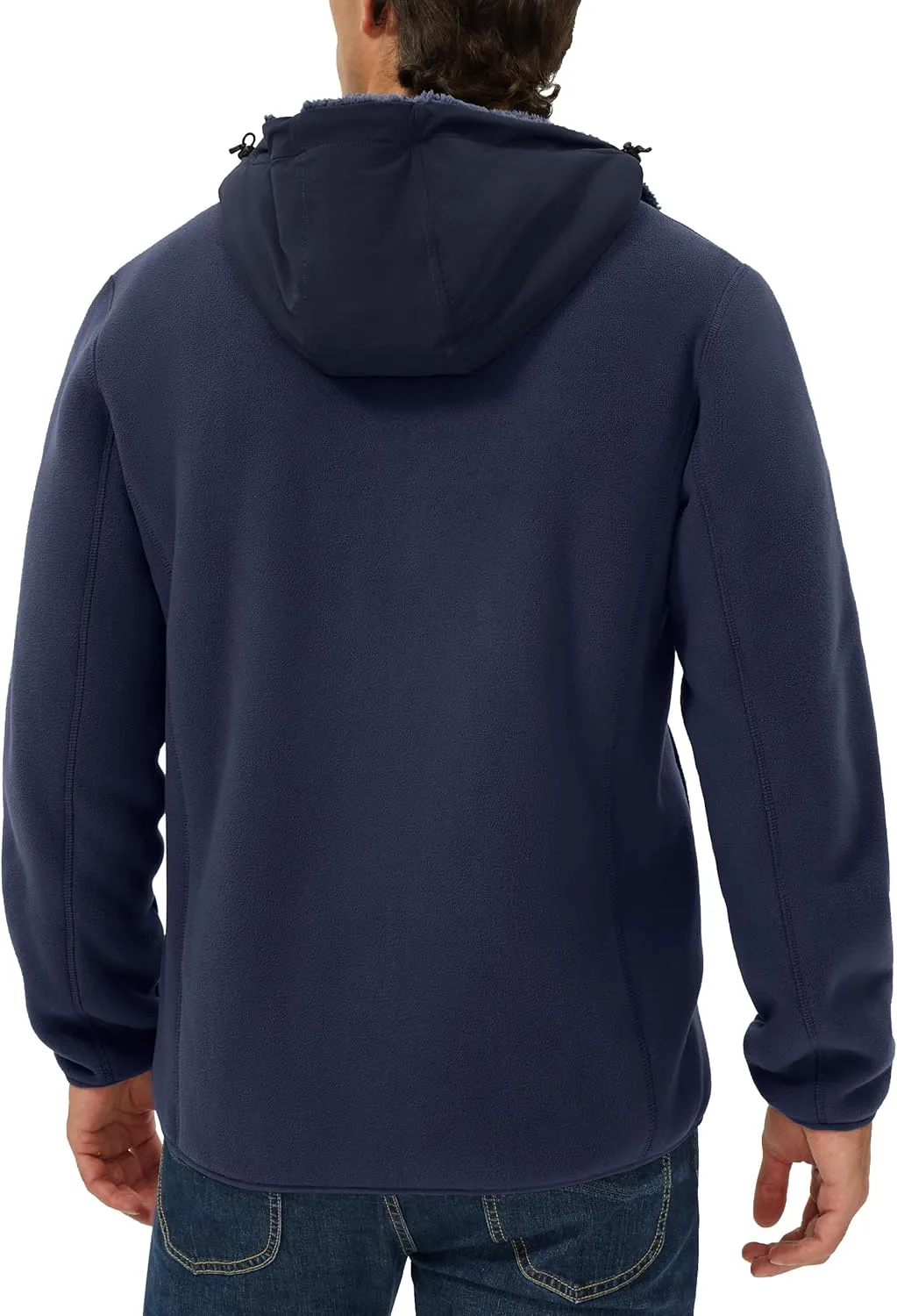 Pioneer Camp Men's Polar Fleece Jacket Sherpa Lined Warm Full Zip Up Hoodie Heavyweight Winter Jacket with Hood Outerwear