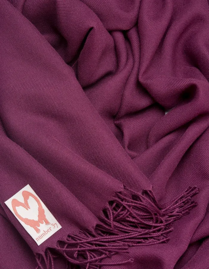 Plum Purple Wedding Pashmina