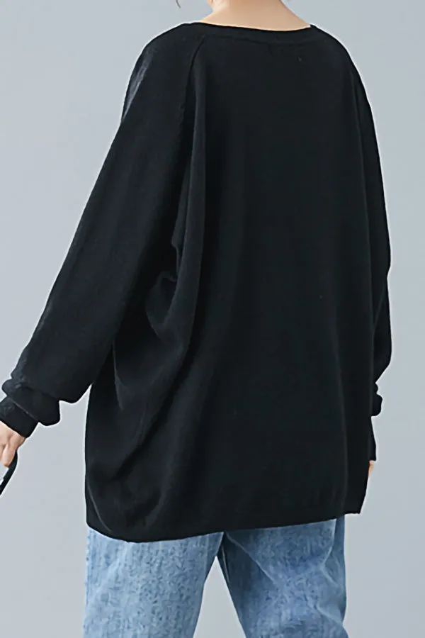 Plus Size Cotton Sweater (132lb - 330lb)