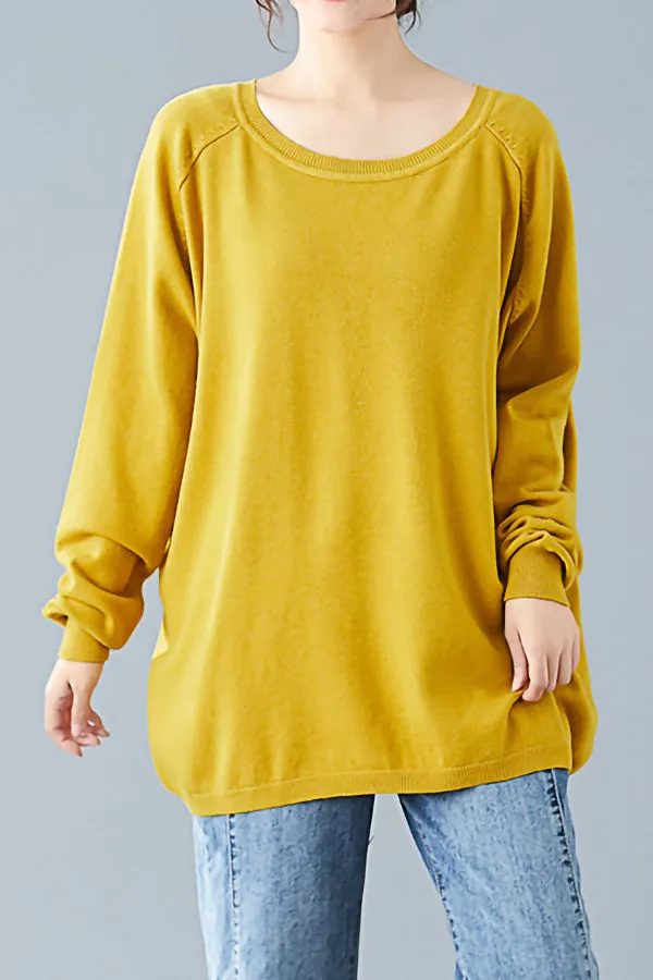 Plus Size Cotton Sweater (132lb - 330lb)