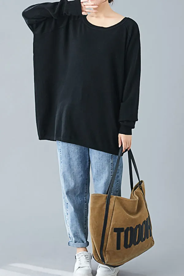 Plus Size Cotton Sweater (132lb - 330lb)