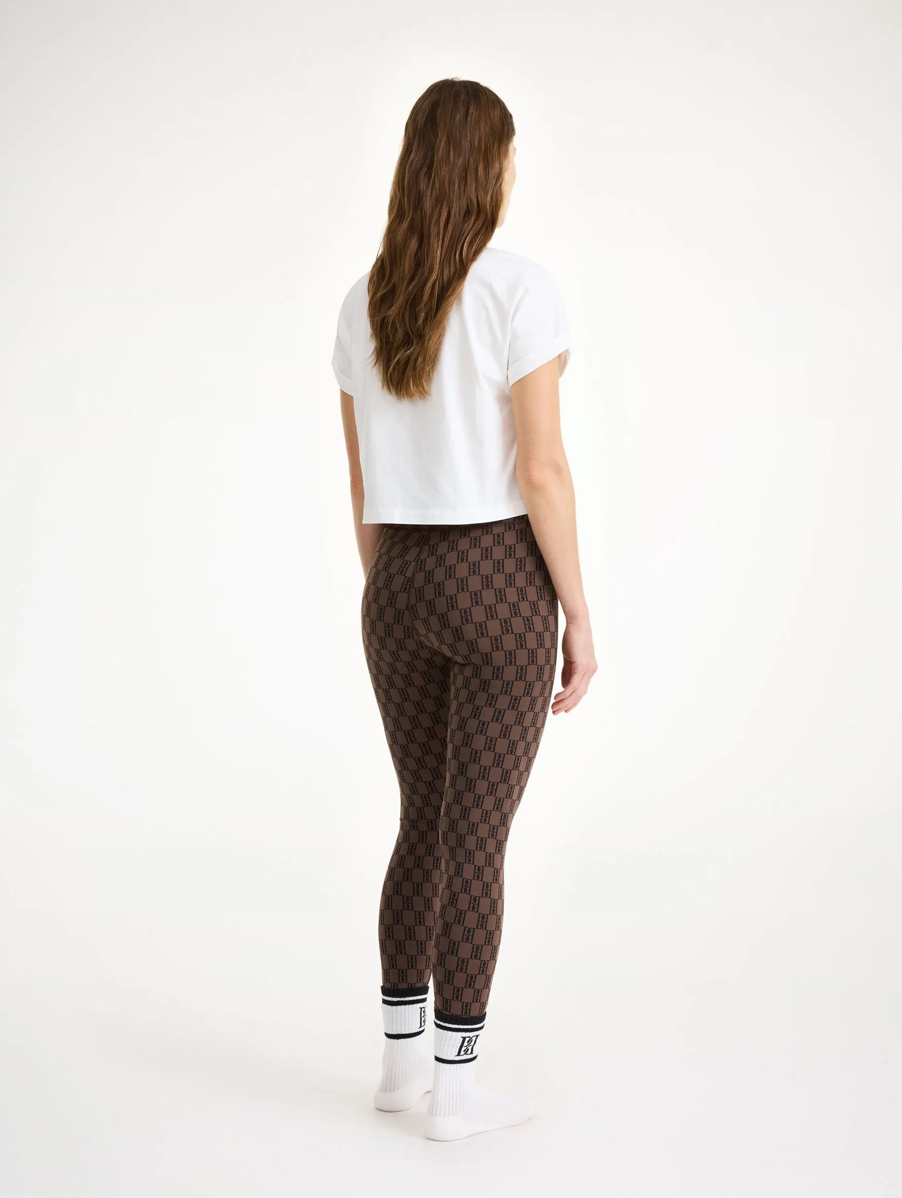 Polene Athletic Leggings in Dark Mahogany