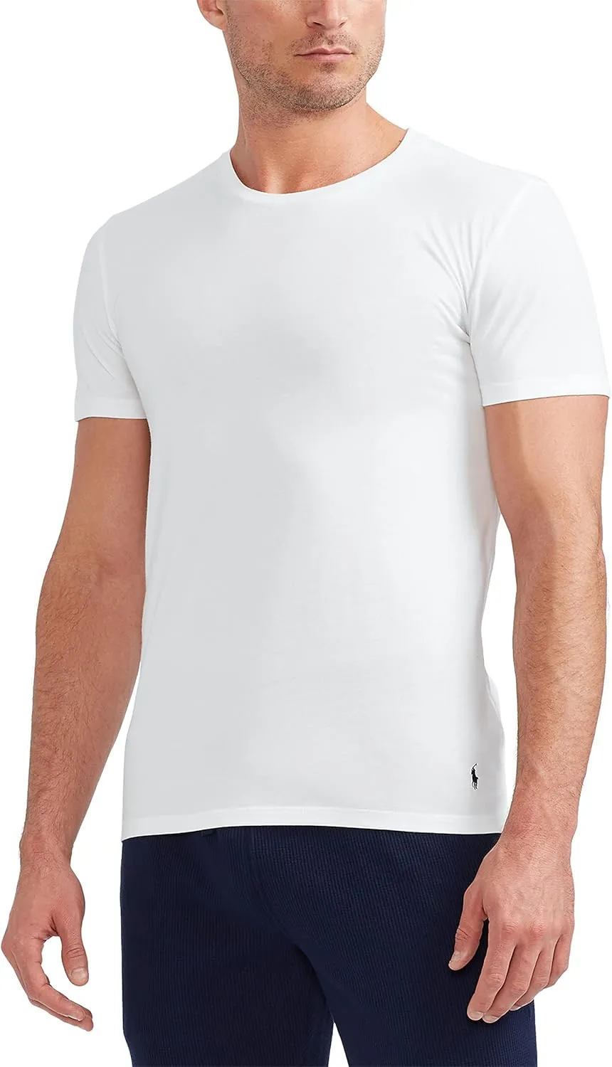 POLO RALPH LAUREN Men's Classic Fit Cotton Crew Undershirts, 3 Pack
