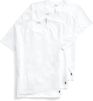 POLO RALPH LAUREN Men's Classic Fit Cotton Crew Undershirts, 3 Pack