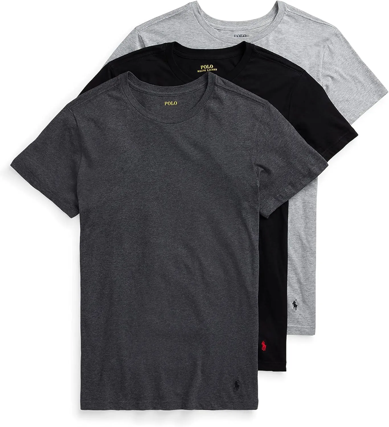 POLO RALPH LAUREN Men's Classic Fit Cotton Crew Undershirts, 3 Pack
