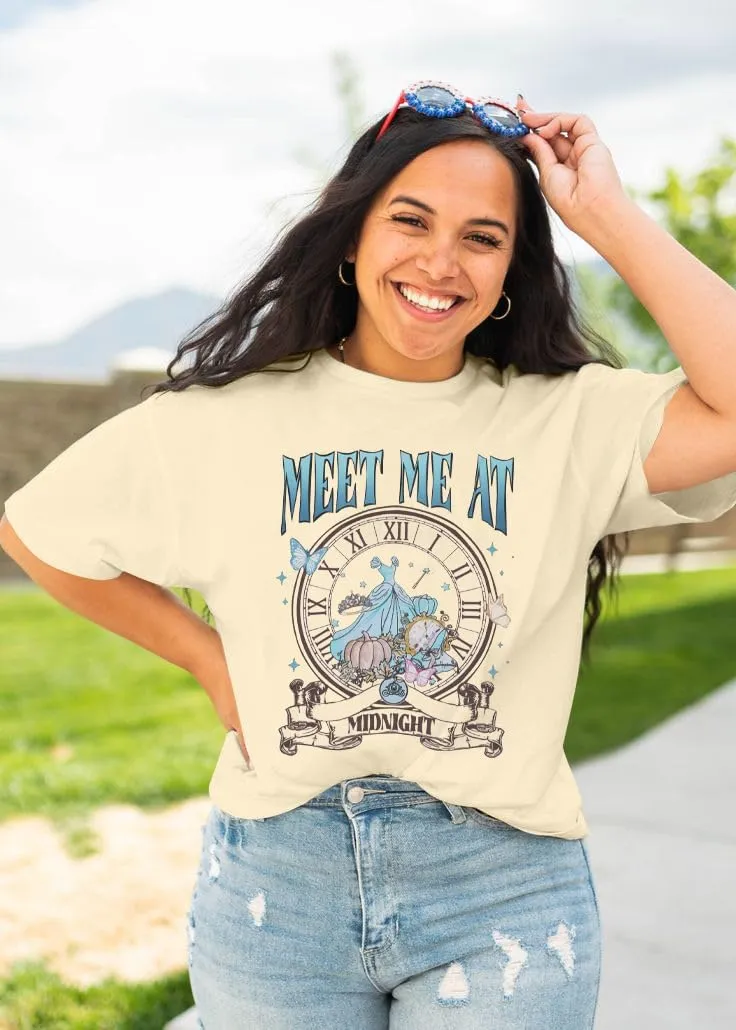 Princess Shirts Magic Kingdom Tee: Women Meet Me at Shirt Music Album Shirts Family Vacation Tops