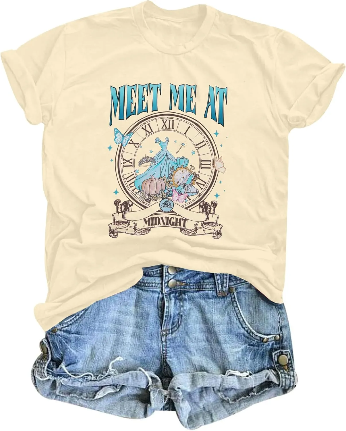 Princess Shirts Magic Kingdom Tee: Women Meet Me at Shirt Music Album Shirts Family Vacation Tops