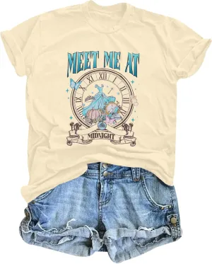 Princess Shirts Magic Kingdom Tee: Women Meet Me at Shirt Music Album Shirts Family Vacation Tops
