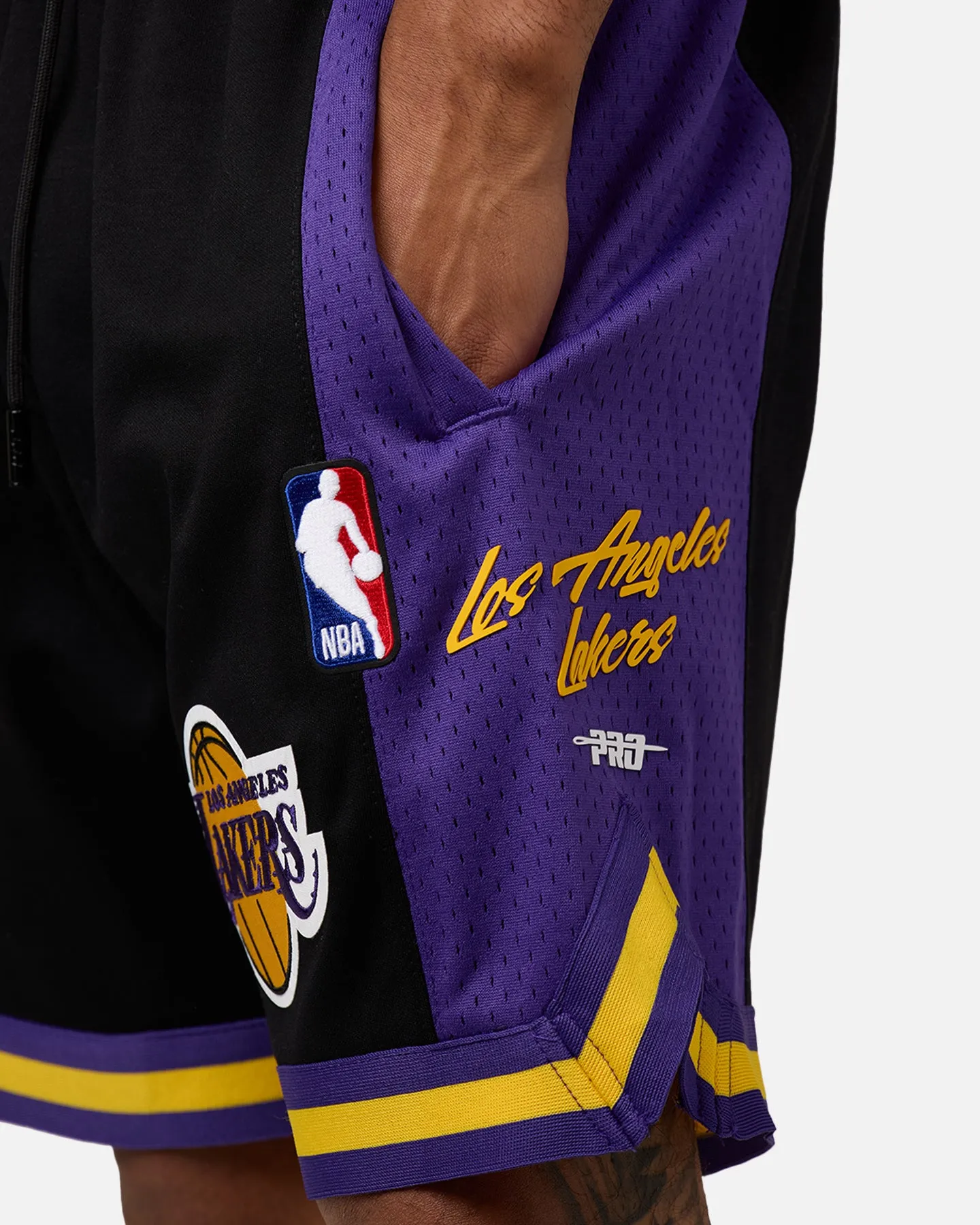 Pro Standard Los Angeles Lakers Fast Lane 2.0 Shorts Black/Yellow