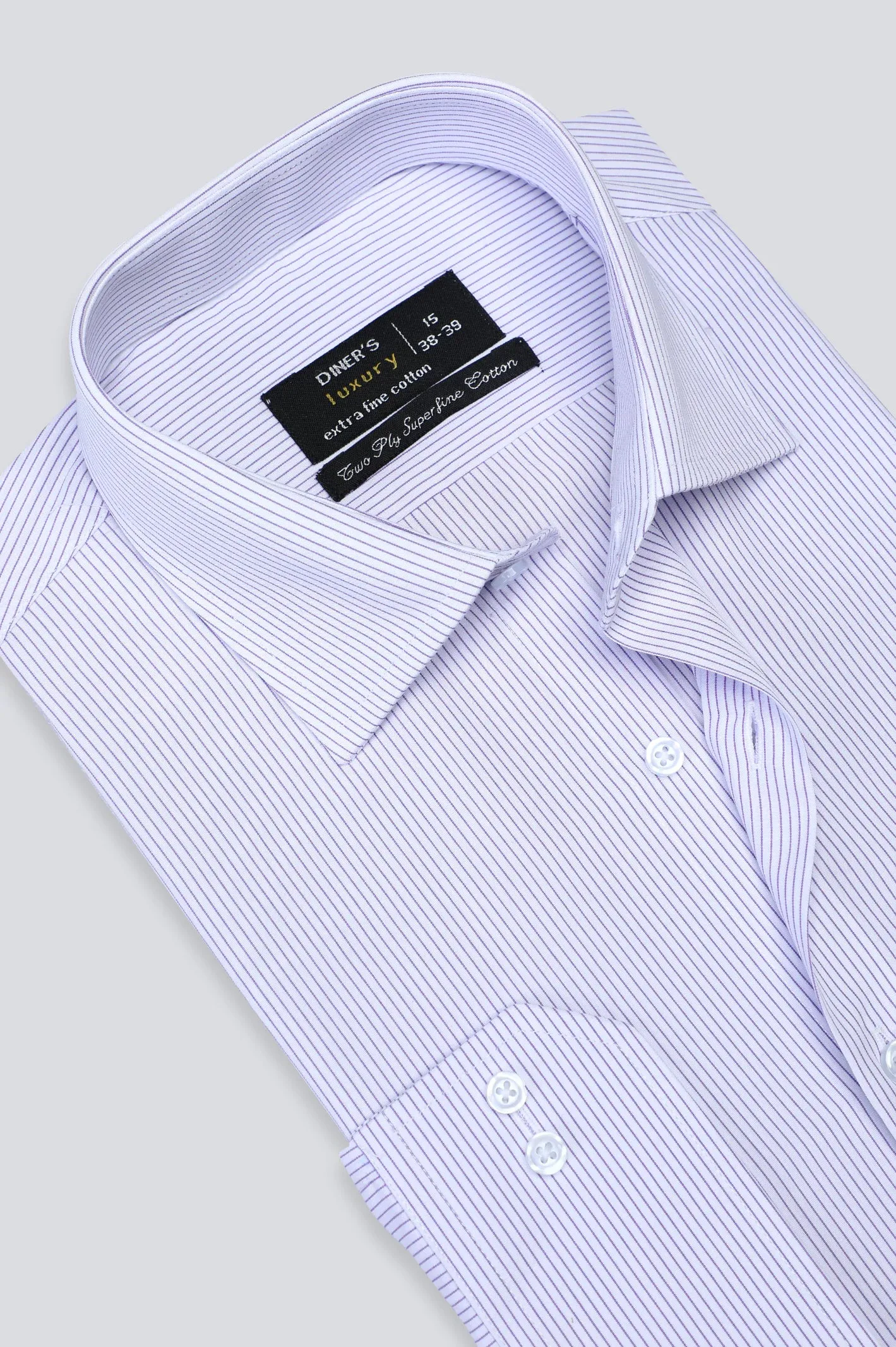Purple Hairline Stripe Formal Shirt