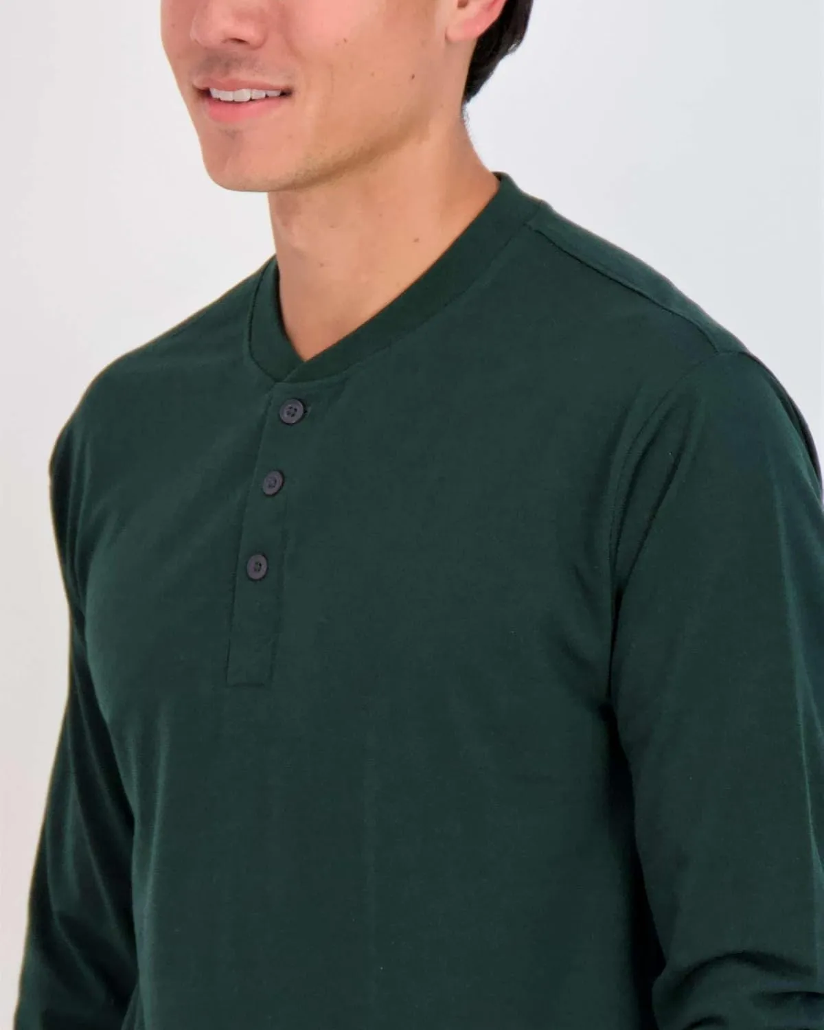 Real Essentials 3 Pack: Men's Cotton Short & Long Sleeve Henley T-Shirt Performance Activewear (Available in Big & Tall)