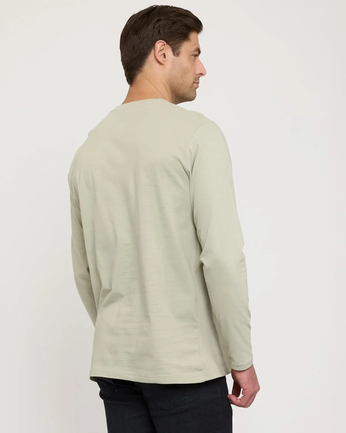 Real Essentials 3 Pack: Men's Cotton Short & Long Sleeve Henley T-Shirt Performance Activewear (Available in Big & Tall)