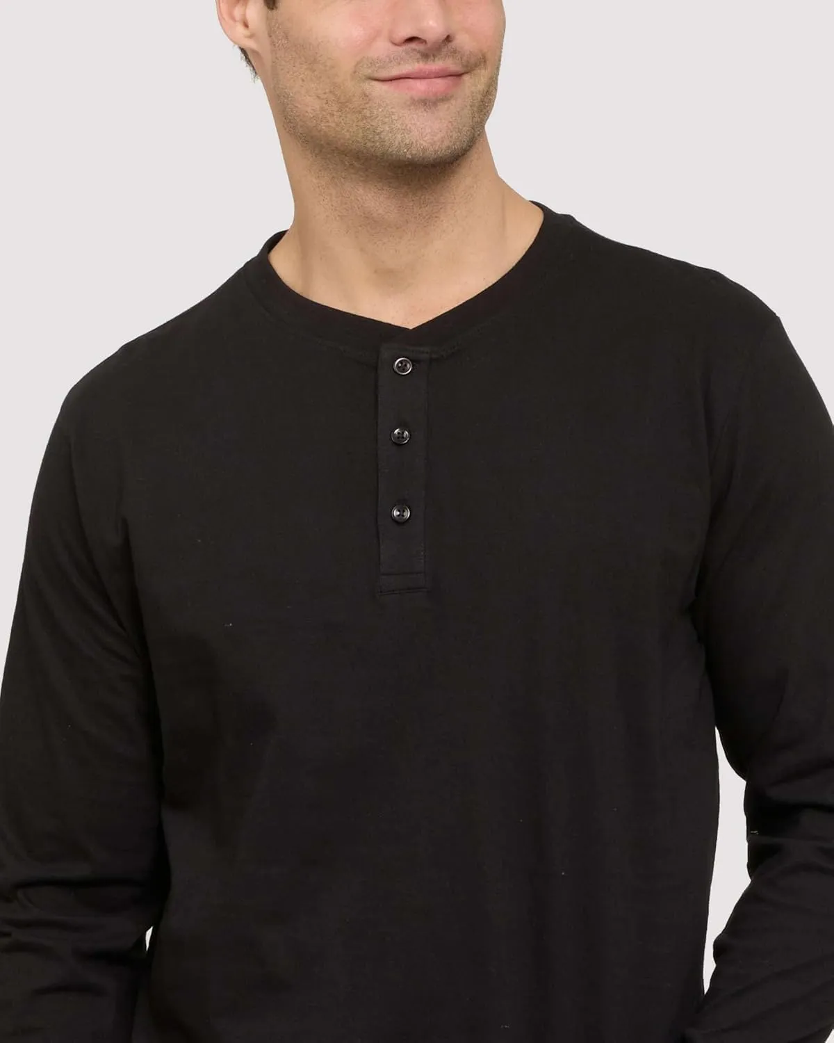 Real Essentials 3 Pack: Men's Cotton Short & Long Sleeve Henley T-Shirt Performance Activewear (Available in Big & Tall)