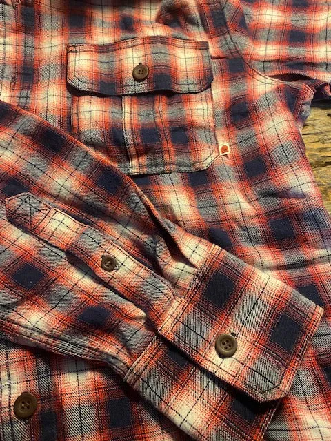 RED BARN DIXIE PAID FLANNEL BUTTON DOWN SHIRT