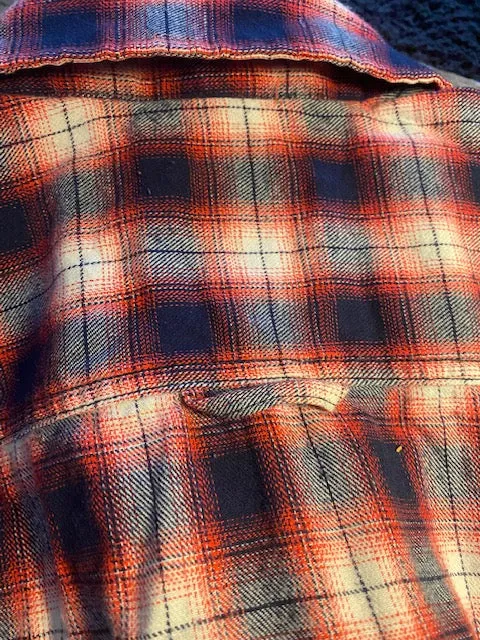 RED BARN DIXIE PAID FLANNEL BUTTON DOWN SHIRT