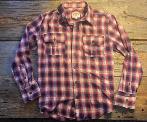 RED BARN DIXIE PAID FLANNEL BUTTON DOWN SHIRT