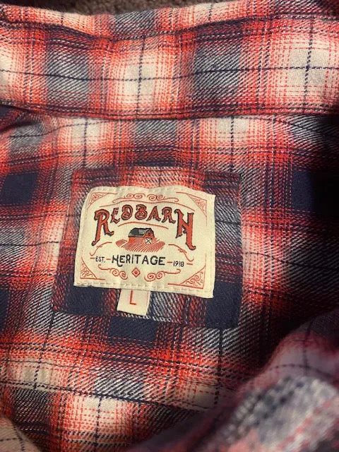 RED BARN DIXIE PAID FLANNEL BUTTON DOWN SHIRT