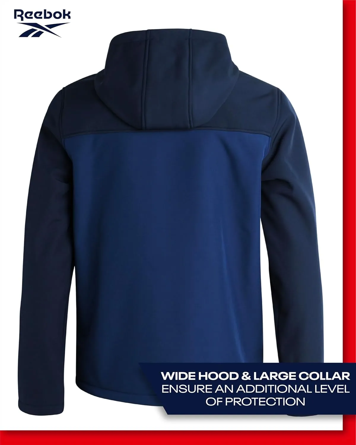Reebok Men's Jacket - Weather Resistant Fleece Lined Softshell Jacket Coat - Lightweight Casual Coat for Men (M-XXL)