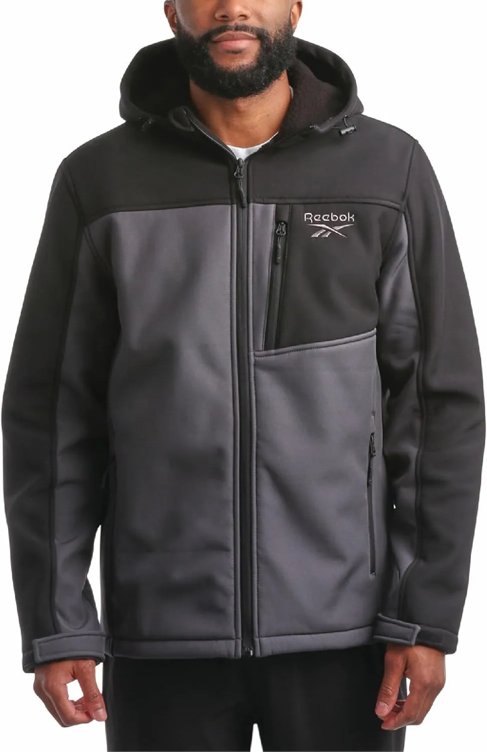 Reebok Men's Jacket - Weather Resistant Fleece Lined Softshell Jacket Coat - Lightweight Casual Coat for Men (M-XXL)