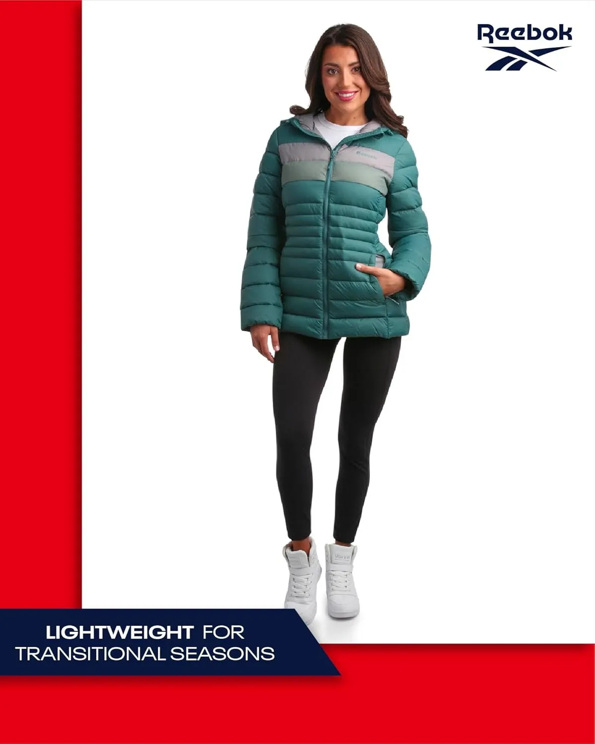 Reebok Women Jacket - Packable Quilted Puffer Coat  Casual Jacket for Women (S-XL)