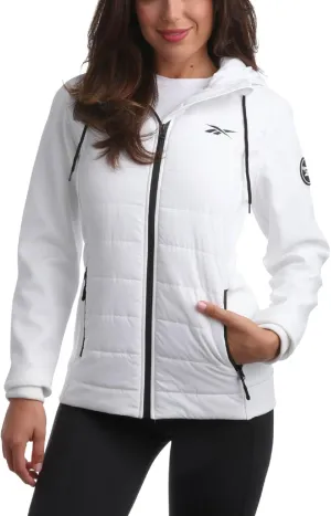 Reebok Women's Jacket - Lightweight Quilted Puffer Parka Coat with Flex Stretch Panels  Casual Jacket for Women (S-XL)