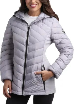 Reebok Women's Jacket - Lightweight Quilted Puffer Parka Coat with Flex Stretch Panels  Casual Jacket for Women (S-XL)