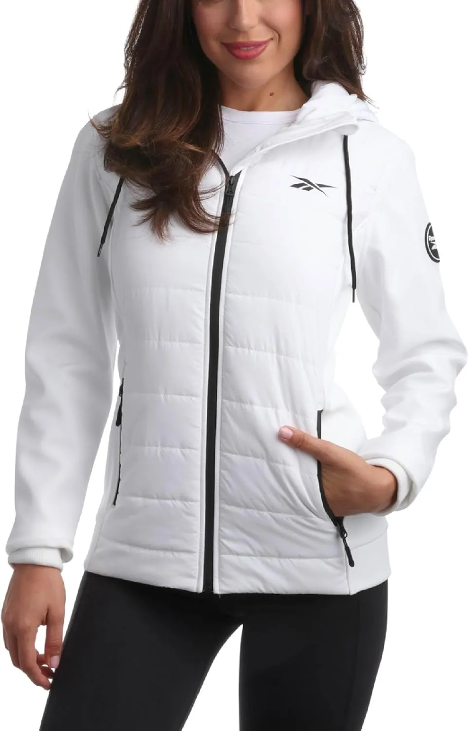 Reebok Women's Jacket - Lightweight Quilted Puffer Parka Coat with Flex Stretch Panels  Casual Jacket for Women (S-XL)