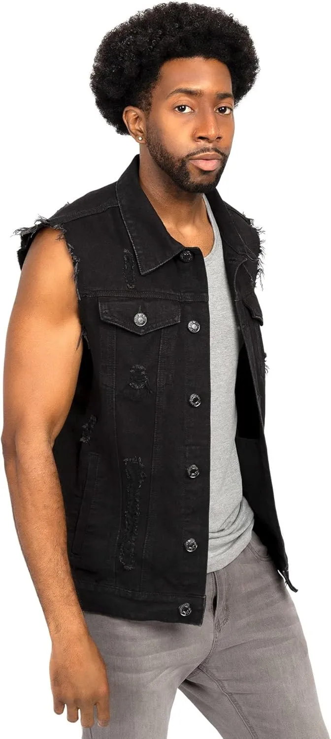 Rocker Denim Jean Vest Jacket