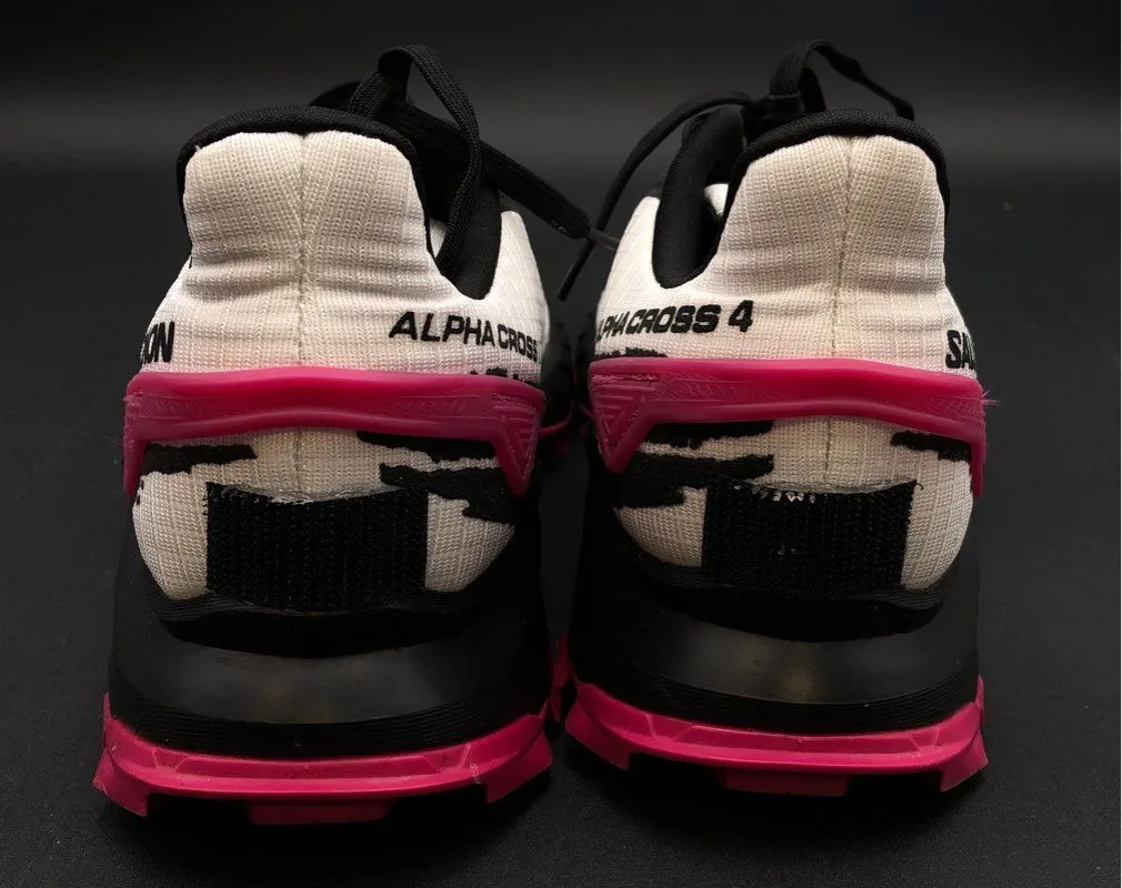 Salomon Women's Alphacross 4 W 417254 White Black Pink Athletic Shoes - Size 9