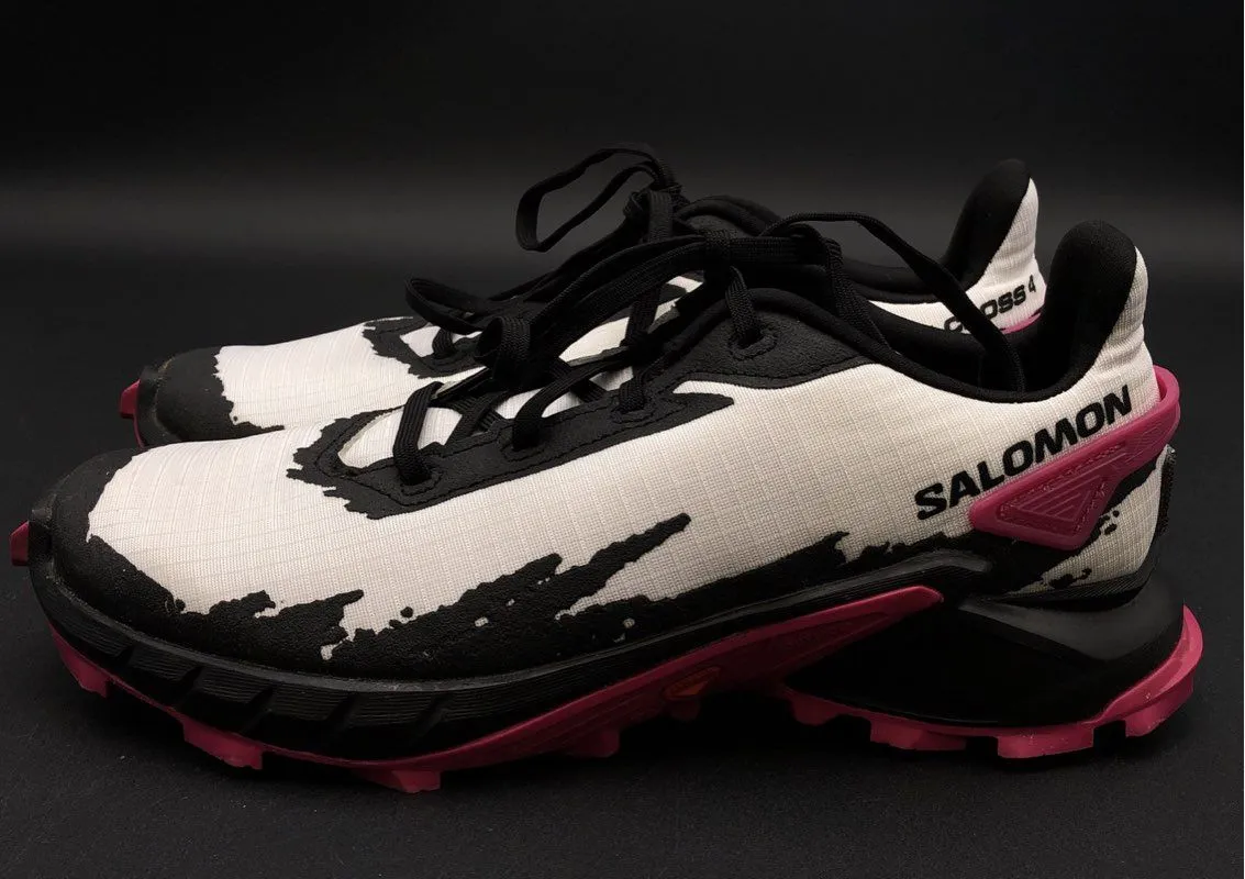 Salomon Women's Alphacross 4 W 417254 White Black Pink Athletic Shoes - Size 9