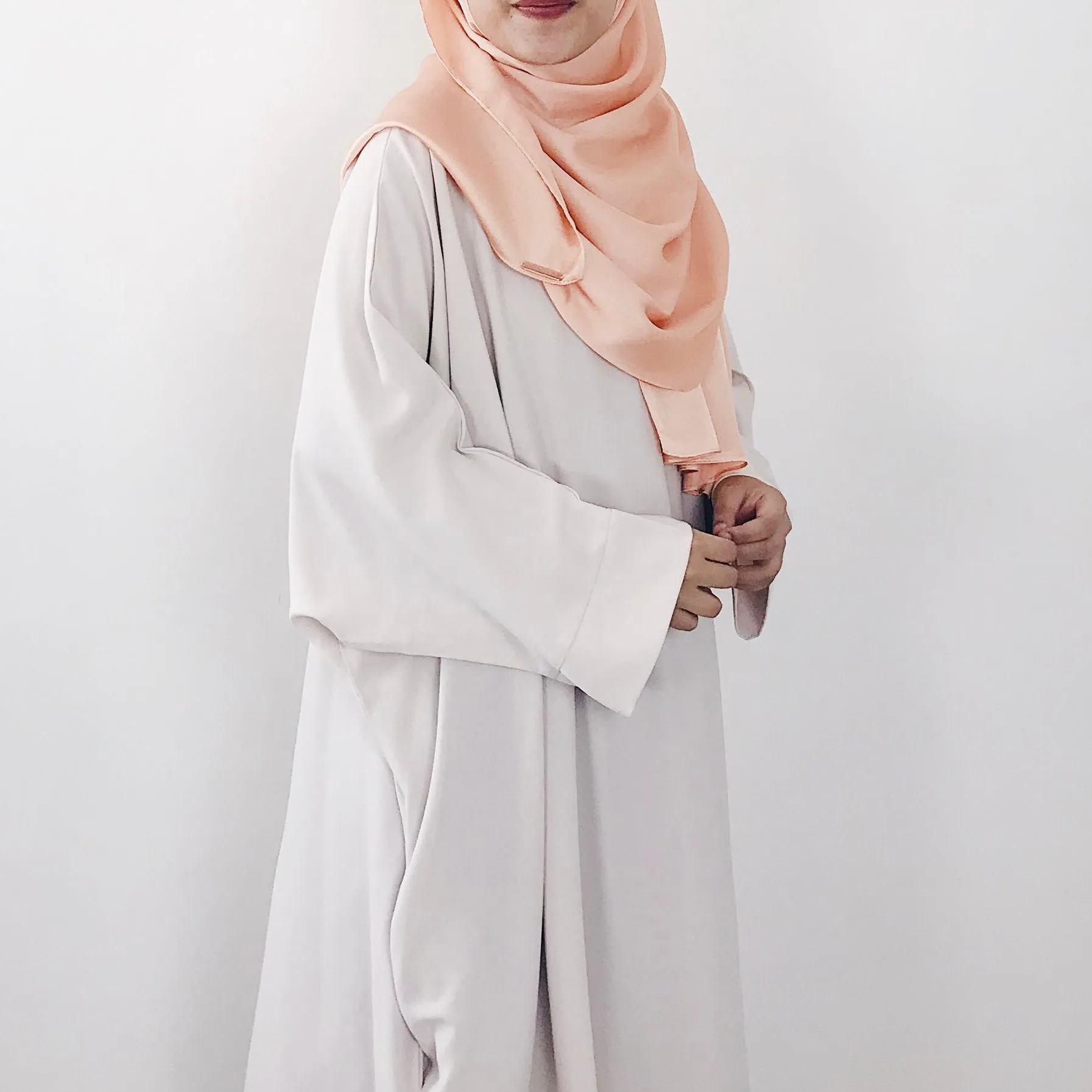 Satin Crepe : Peach
