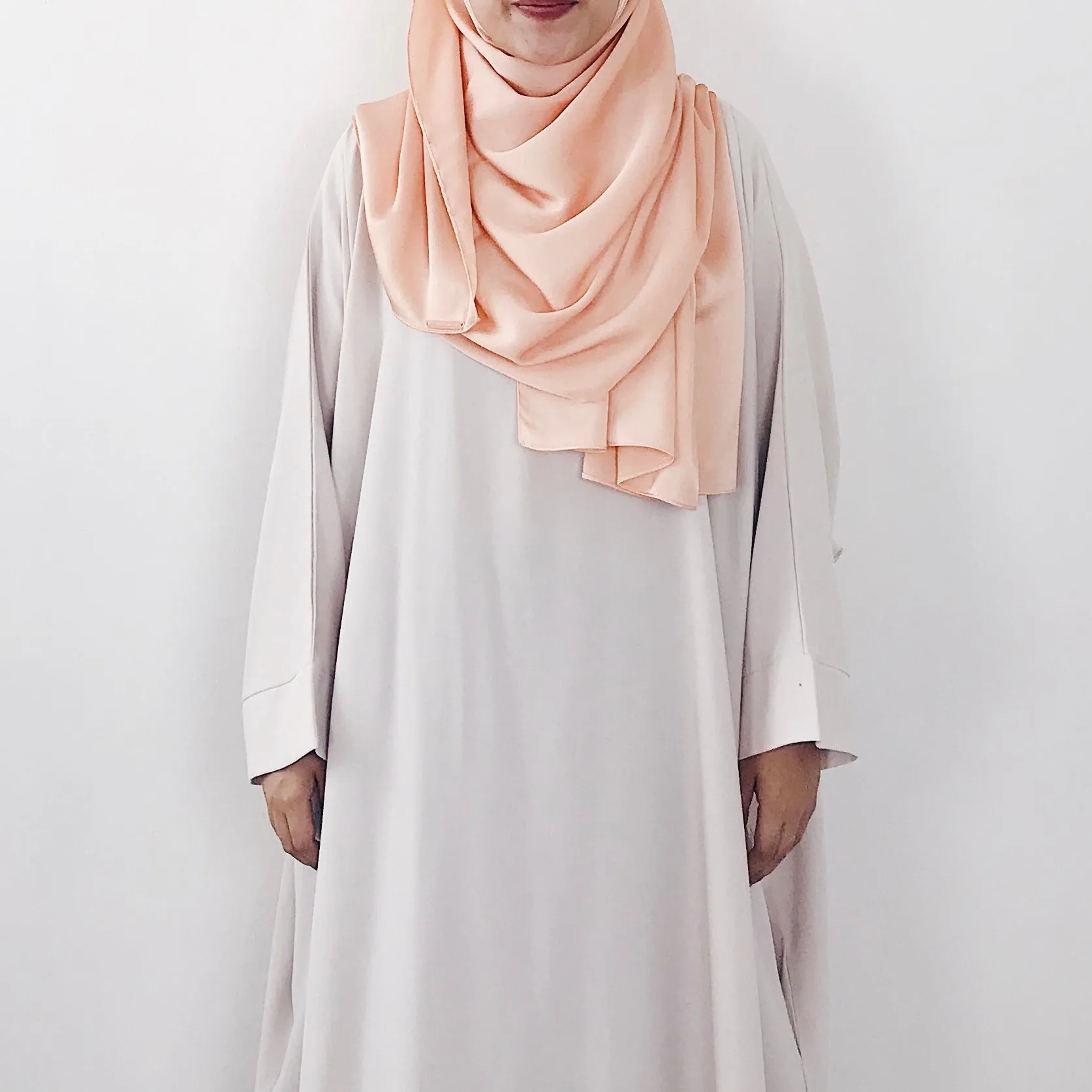 Satin Crepe : Peach