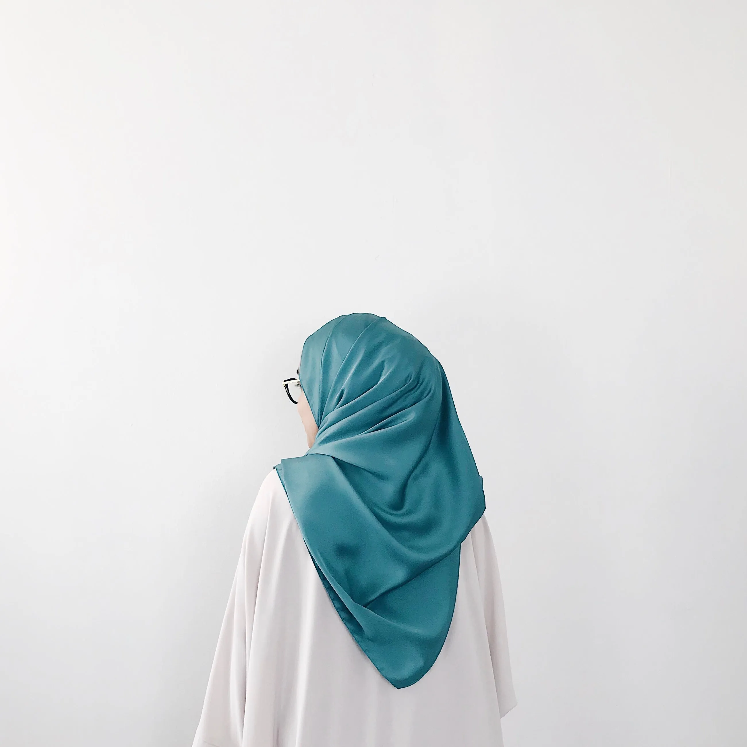 Satin Crepe : Turquoise