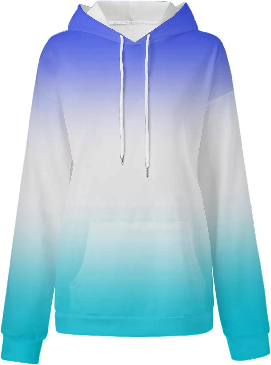 SHAOBGE Hoodies For Women Fall Marble Print Flowy Sweatshirt Long Sleeve Drawstring Blouses And Tops Winter Casual Clothing